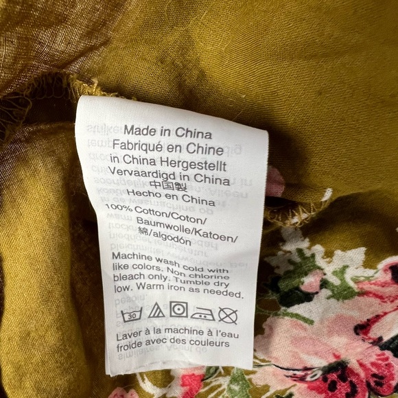 Madewell Olive Floral Ruffle Wrap Top - Picture 8 of 10